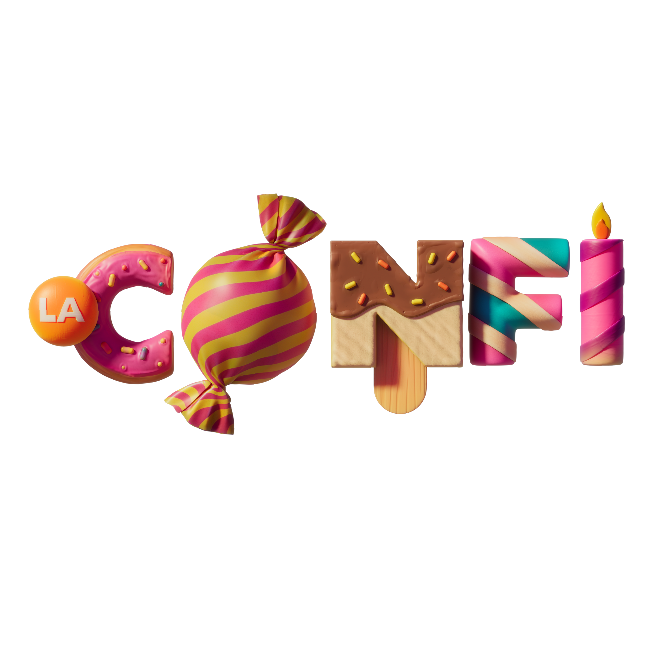 Logo de La Confi, marca propia de confitería